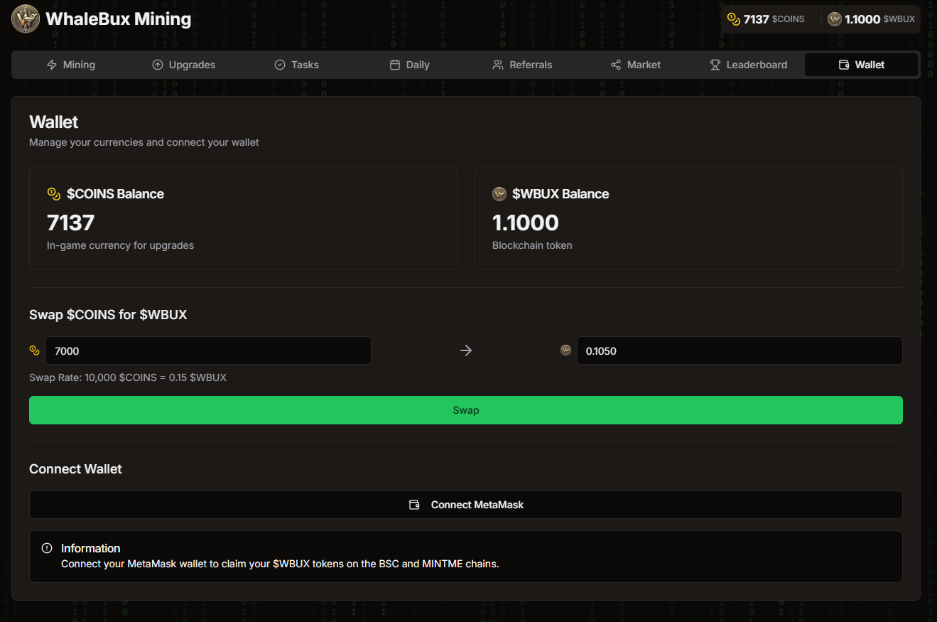 Whalebux Mining App Screenshot 4